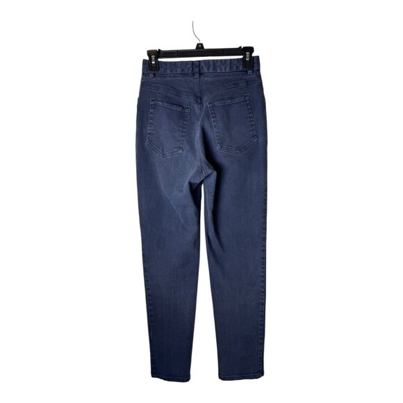 St John Jeans Women 4 Blue Medium Denim High‎ Rise Tapered Leg Mom Luxury Preppy - Picture 2 of 10